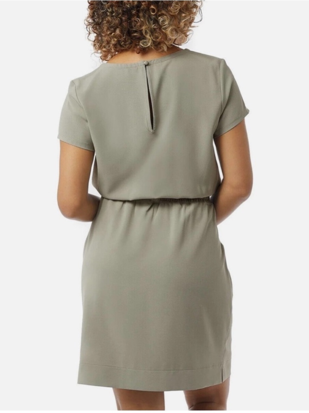 32 Degrees Cool Sage Green Soft Twill Drawstring Pocket Dress Mini XL - Picture 2 of 16